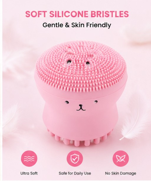 Cute Silicone Facial Cleansing Brush For Glowing Skin || pack of 2