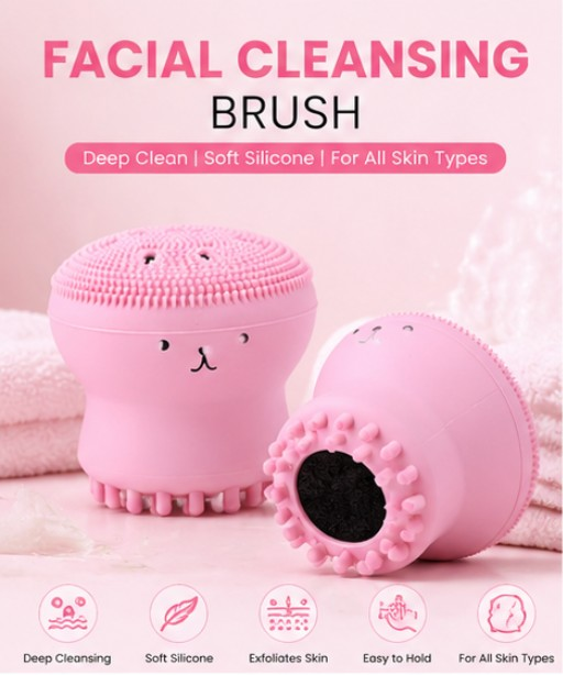 Cute Silicone Facial Cleansing Brush For Glowing Skin || pack of 2